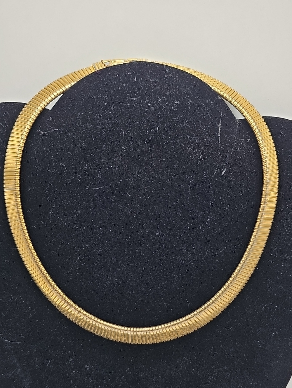 Park Lane Vintage Gold Tone Herringbone Collar Necklace Signed